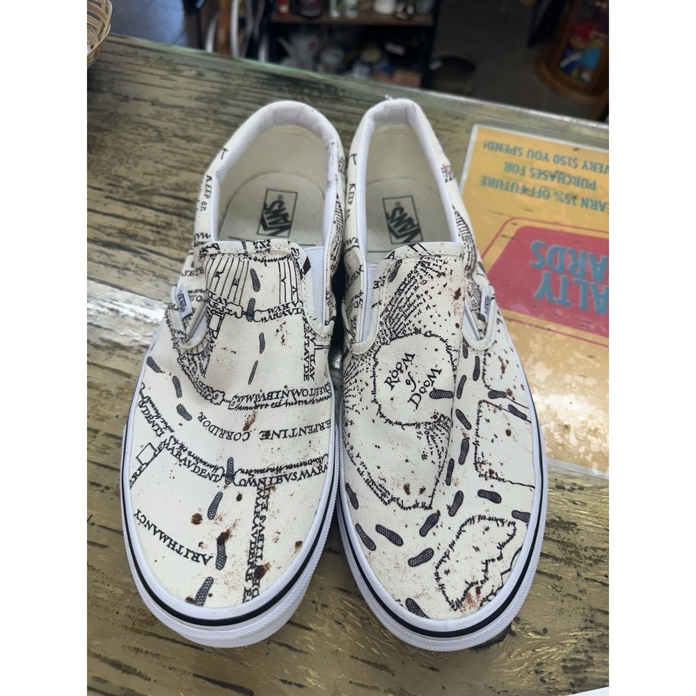 Vans x Harry Potter Mens 10 Marauder's Map Mischief Managed Classic Slip-On